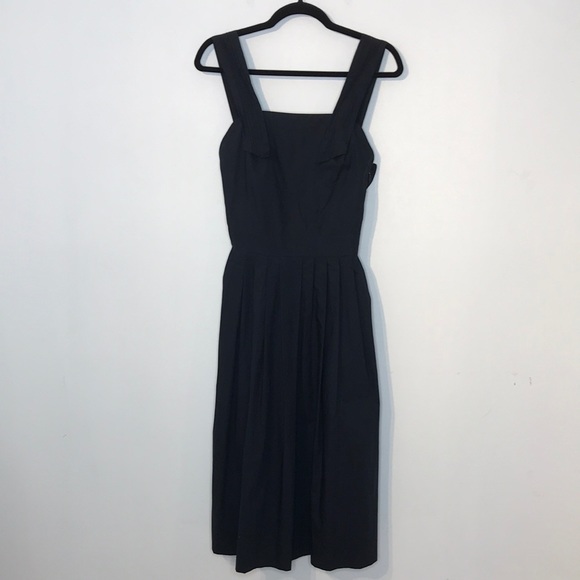 MAISON KITSUNE Dresses & Skirts - Maison Kitsuné dark navy cotton pleated midi dress made in Poland